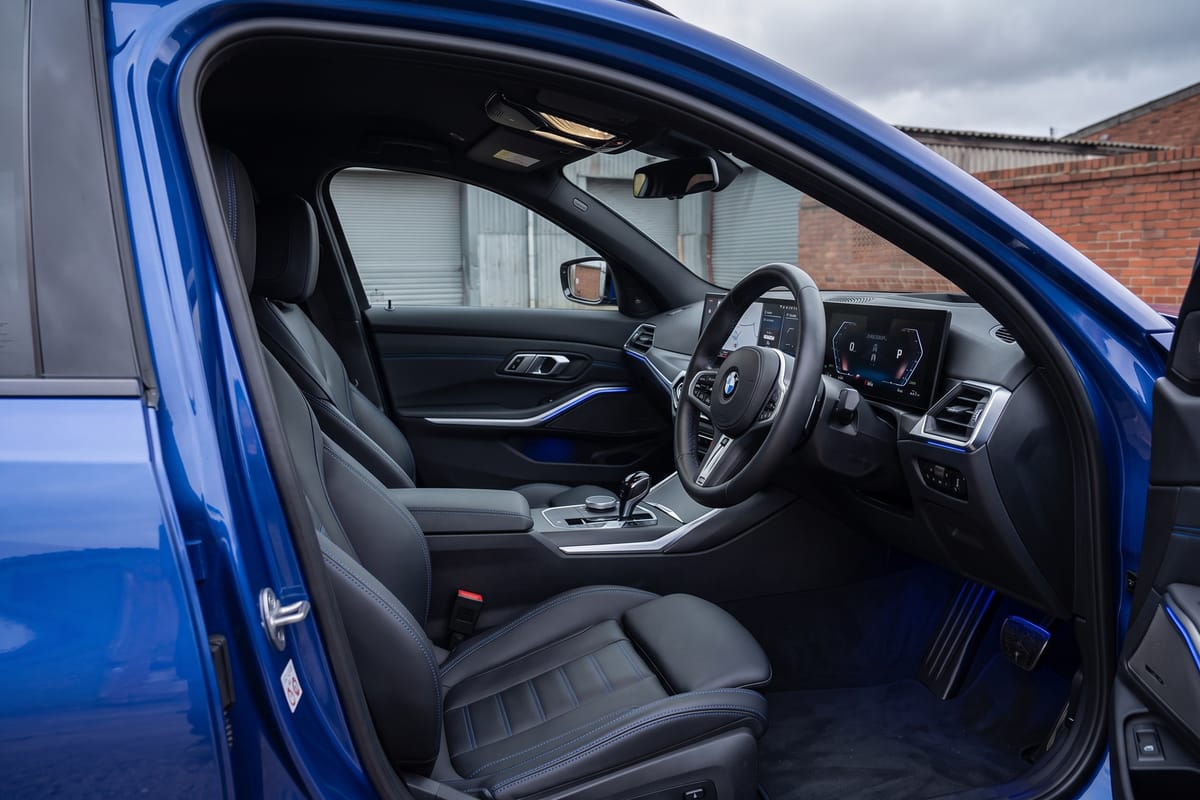 BMW M340i xDrive Touring interior, looking across from the driver's side