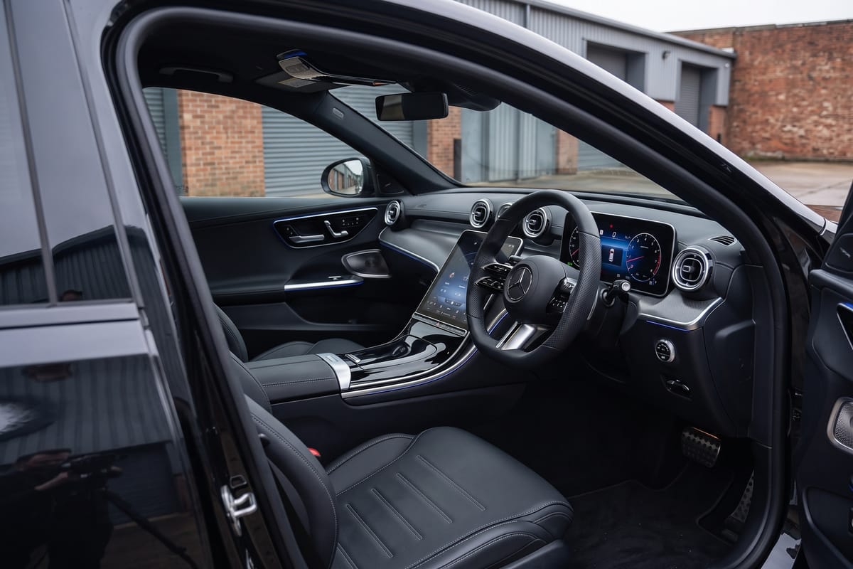 Mercedes-Benz C-Class C 300 e AMG Line Premium Plus interior, looking across from the driver's side