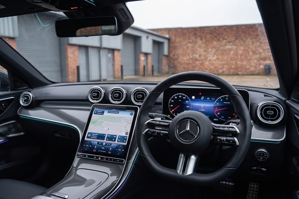 Mercedes-Benz C-Class C 300 e AMG Line Premium Plus dashboard, instruments and centre console
