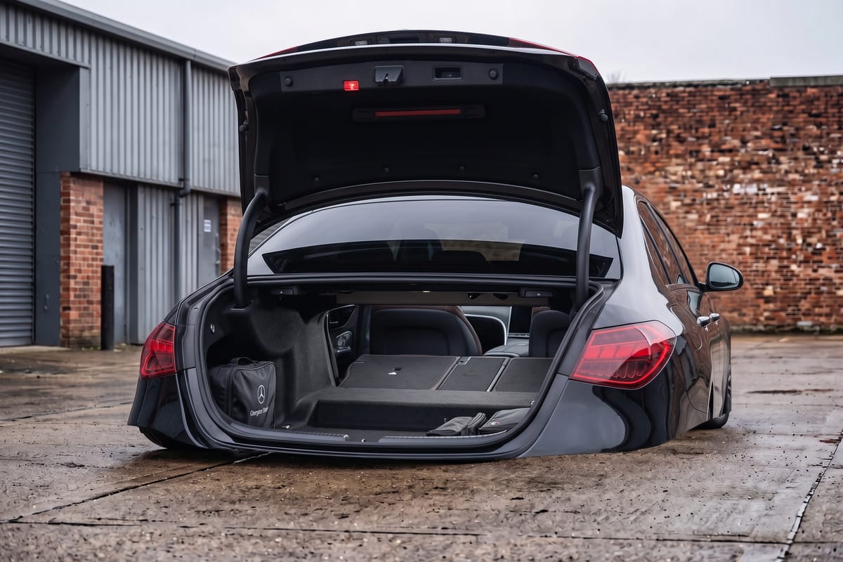 Mercedes-Benz C-Class C 300 e AMG Line Premium Plus rear seats and boot space