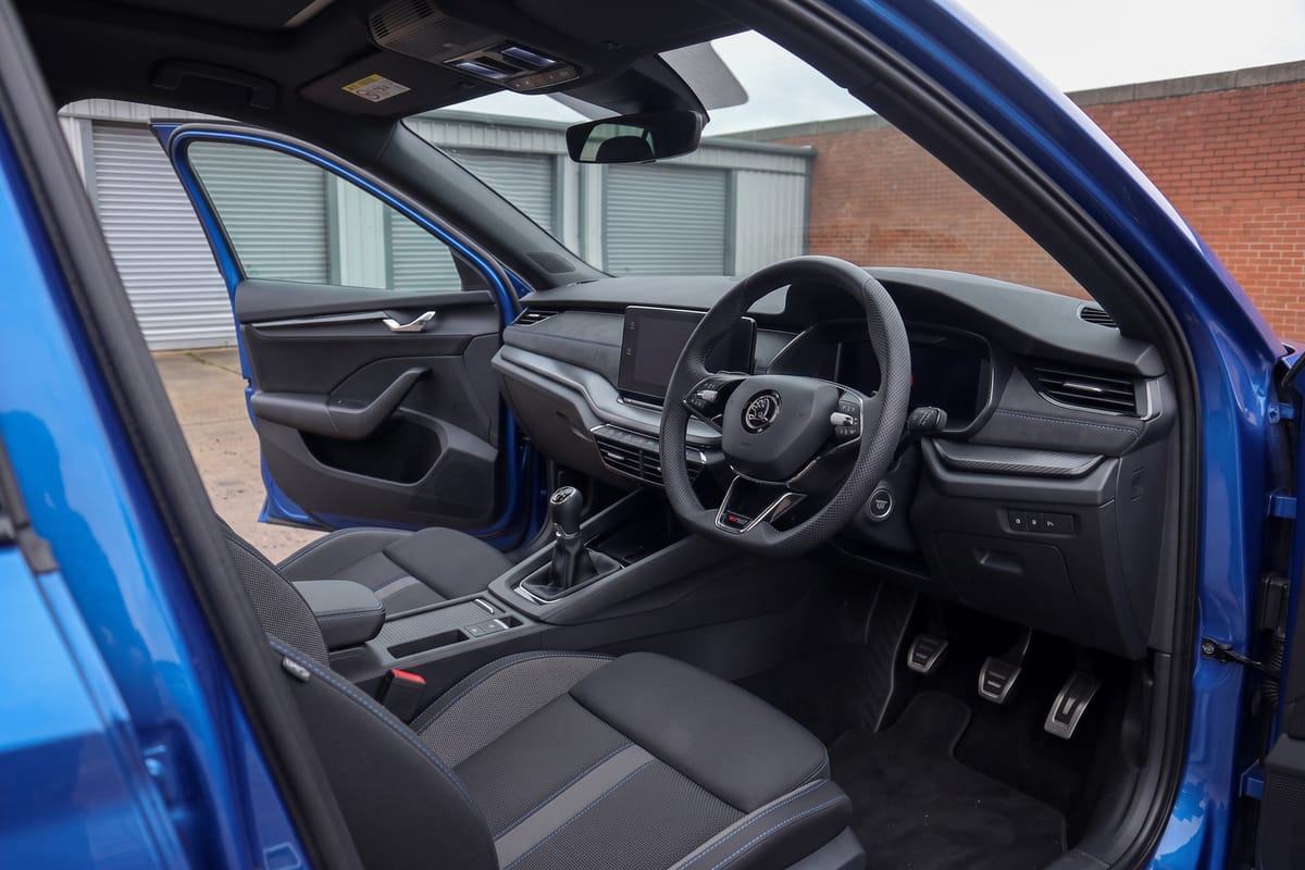 Škoda Octavia vRS 2.0 TSI Estate Manual interior, looking across from the driver's side