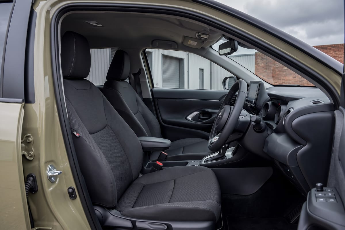Toyota Yaris Cross 1.5 Hybrid Design interior, looking across from the driver's side